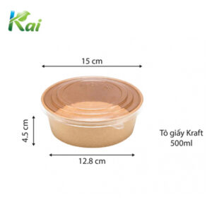Tô giấy kraft 500ml / bát giấy kraft 500ml