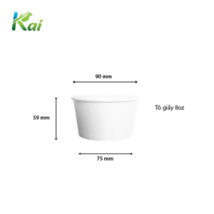Bát tô giấy trắng 8oz