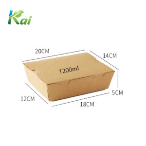 Hộp giấy kraft nắp gập 1200ml