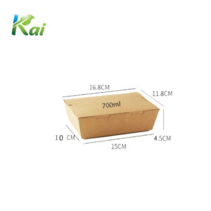 Hộp giấy kraft nắp gập 700ml